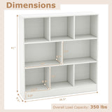 Tangkula 8-Cube Bookshelf, 41” Floor Bookcase with 2 Anti-Tipping Kits