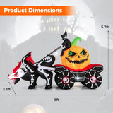 Tangkula 9 FT Halloween Inflatable Grim Reaper Driving Pumpkin Carriage, LED Lighted Carriage with Pumpkin & Skeleton Dragon