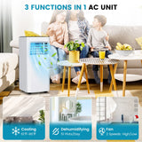 Portable Air Conditioner, 10000 BTU Powerful AC Unit with Remote Control and 4 Casters