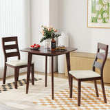 Tangkula Dining Table Set for 2, Kitchen Table and Chairs Set of 2 with Cushioned Seat