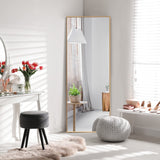 Tangkula 59" x 22" Full Length Mirror, Full Body Mirror with Rectangular Aluminum Frame and Explosion-Proof Glass