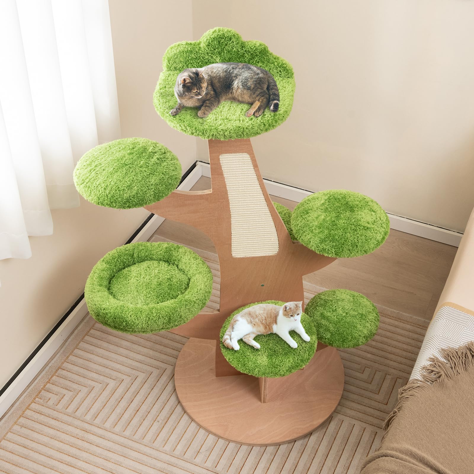 Tall Cat Tree for Indoor Cats, 50"