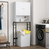 Tangkula Over The Toilet Storage Cabinet, Freestanding Toilet Rack w/ 2 Doors, Adjustable Shelf