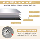 Tangkula 59" x 22" Full Length Mirror, Full Body Mirror with Rectangular Aluminum Frame and Explosion-Proof Glass