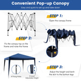 Tangkula 10x10 Ft Pop Up Canopy Tent, Easy Setup Instant Canopy with 8 Stakes