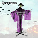 Tangkula 7.2 FT Halloween Animatronic Standing Witch