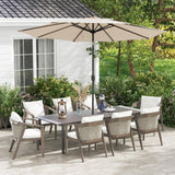 10FT Patio Umbrella, Outdoor Market Table Umbrella with Push Button Tilt