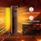 Tangkula Oil Filled Radiator Heater, 1500W Electric Radiant Heater with Remote, LED Display