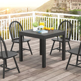 Tangkula Patio Expandable Dining Table, 31.5”-63” Adjustable Rectangular All Weather