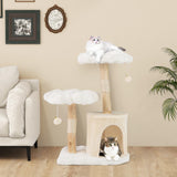 Tangkula Cute Wood Cat Tree(32 Inch)