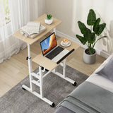 Tangkula Mobile Stand Up Desk, Adjustable Computer Desk, Height Adjustable and Special Tilting Surface Design