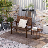 Tangkula Patio Loveseat Bench, Outdoor All Weather Bench