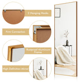 Tangkula 59" x 22" Full Length Mirror, Full Body Mirror with Rectangular Aluminum Frame and Explosion-Proof Glass