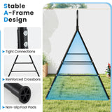 Tangkula Metal Swing Frame, Porch Swing Stand with Extra Side Bars