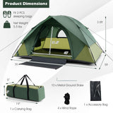 TANGKULA Camping Tent for 2 People, Portable Lightweight Backpacking Tent