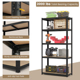 Tangkula 5-Tier Heavy Duty Metal Shelving with 2000 LBS Load, 35" / 47" Wide