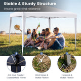 Tangkula 10x10 Ft Pop Up Canopy Tent, Easy Setup Instant Canopy with 8 Stakes