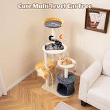 Tangkula Cat Tree Tower, 50 Inch Multi-Level Cat Tower with Cat Condo