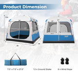 Tangkula 5 Person Camping Tent, Portable Backpacking Tent with Removable Rainfly,Carrying Bag