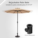 Tangkula 27 lbs Round Resin Patio Umbrella Base