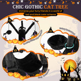 Tangkula Gothic Cat Tree, 67 Inch Tall Cat Tower with Sisal Scratching Posts and Ladder