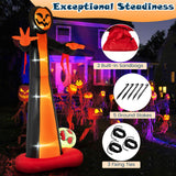 Tangkula 12 FT Inflatable Grim Reaper Ghost, Large Halloween Inflatables with Built-in LED Lights and Scary Skull