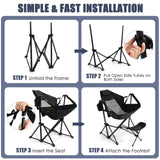 Tangkula Folding Camping Chair, Portable Camp Chair with Retractable Footrest