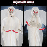 Tangkula 8.3 ft Halloween Standing Haunted Angel, Voice Activated Animatronic Ghost w/Lighted Eyes