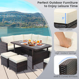 Tangkula 7 Pieces Wicker Patio Furniture Set