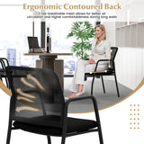 Tangkula Conference Chairs, Office Guest Chairs with Ergonomic Mesh Backrest