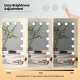 Tangkula Vanity Mirror with Light, 22" x 17" Makeup Mirror with 14 Bulbs