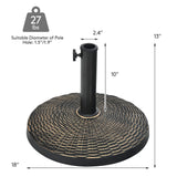 Tangkula 27 lbs Round Resin Patio Umbrella Base