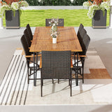 Tangkula 9 Pieces Outdoor Patio Dining Set