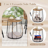 Tangkula 3 Pieces Outdoor Furniture Set with Pet House