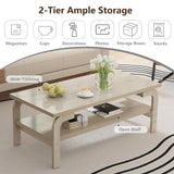 Tangkula 2-Tier Coffee Table