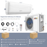 12000 BTU, 20 SEER2, Mini Split Air Conditioner Pre-Charged Inverter Heat Pump System