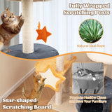 Tangkula Cat Tree Tower, 50 Inch Multi-Level Cat Tower with Cat Condo