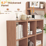 Tangkula 9-Cube Bookcase, Freestanding 3-Tier Bookshelf with 6 Removable Shelves