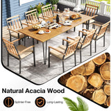 Tangkula 9 Pieces Patio Dining Set