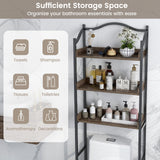 Tangkula Over The Toilet Storage Rack, 3-Tier Above Toilet Bathroom Shelf