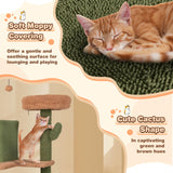 Tangkula Cactus Cat Tree, 63 Inch Tall Cat Tower with Sisal Scratching Posts