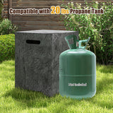 Tangkual Propane Metal Tank Cover, Fire Pit Gas Storage Hideaway Cover with Adjustable Foot Pad