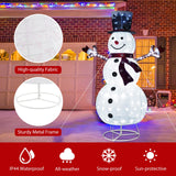 Tangkula 6 FT Lighted Pop-Up Christmas Snowman, Indoor Outdoor Christmas Decoration with 180 Pre-Lit LED Lights