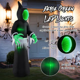 Tangkula 8 FT Giant Halloween Inflatable Ghost with Lighted Mirror Face