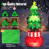 Tangkula 8 FT Christmas Inflatables, Blow-up Rotating Xmas Tree with Built-in LED Lights