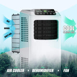 Air Conditioner Portable 9000BTU, 3-in-1 Floor AC Unit with Dehumidifier & Fan Modes