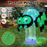 Tangkula 6 FT Halloween Inflatable Spider with Multi-Color Rotating Light