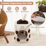 Tangkula Bubble Tea Cat Tree Tower, 26.5 Inch Cat Condo Furniture with Scratching Post