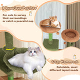 Tangkula Cactus Cat Tree, 63 Inch Tall Cat Tower with Sisal Scratching Posts