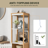 Tangkula Tall Bathroom Cabinet, Freestanding Narrow Storage Cabinet